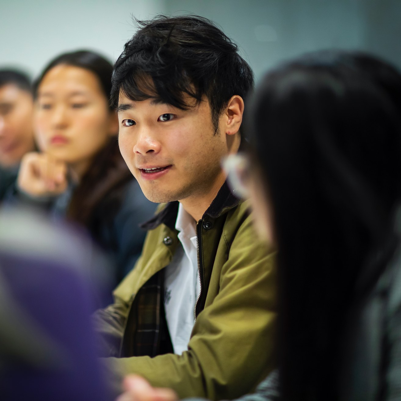 Student in class