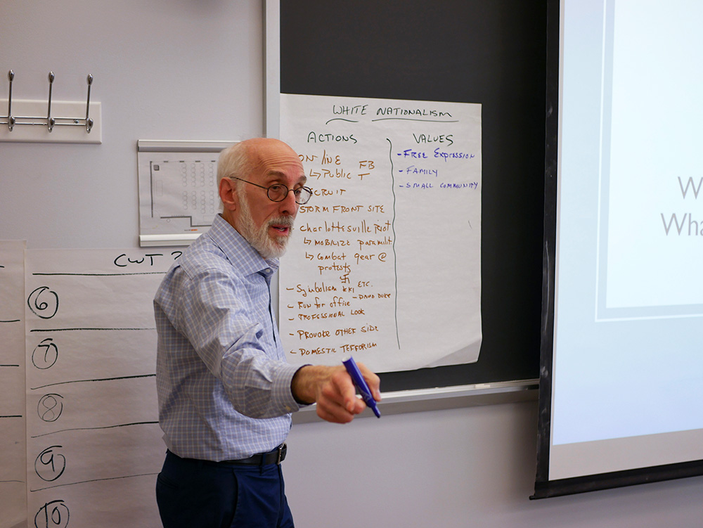 Penn Instructor teaching in front of class
