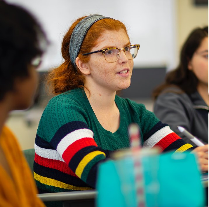 Student in classroom