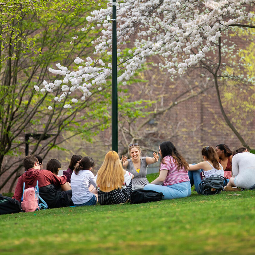 Penn students on the lawn