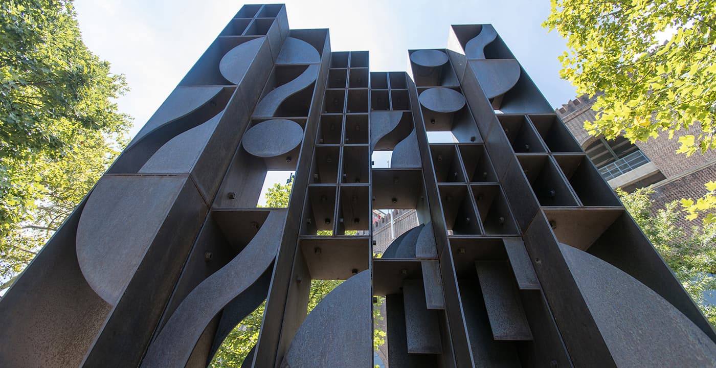 Louise Nevelson’s sculpture, Atmosphere and Environment XII (1970)