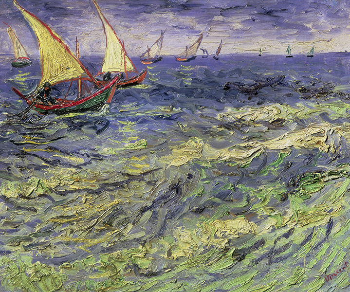 Fischerboote Bei Saintes Maries Van Gogh paintingVan