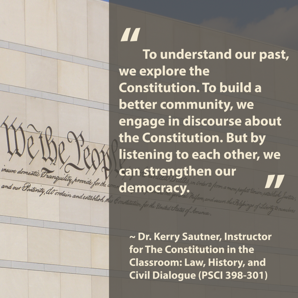 We The People Sign from outside of Constitution Center