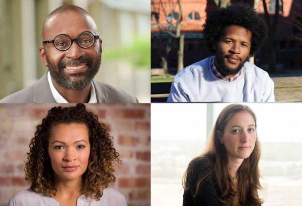 Headshots of Penn professors John Jackson Jr., Matthew Miller, Amy Hawn Nelson, and Sarah Jackson