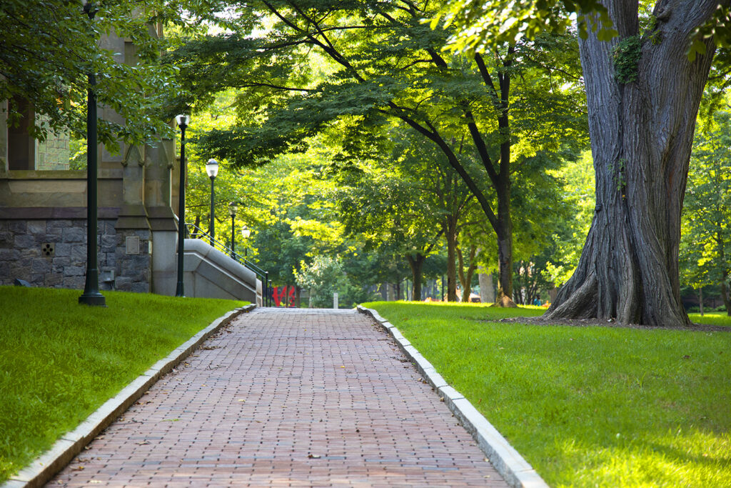 Picture of sidewalk leading to Love Statue