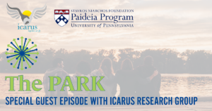 Graphic for Icarus Research Group and Park Podcast