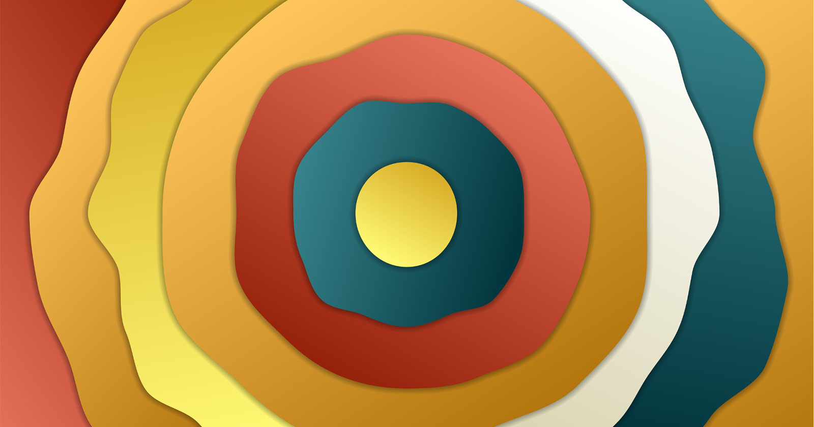 colorful graphic of concentric circles