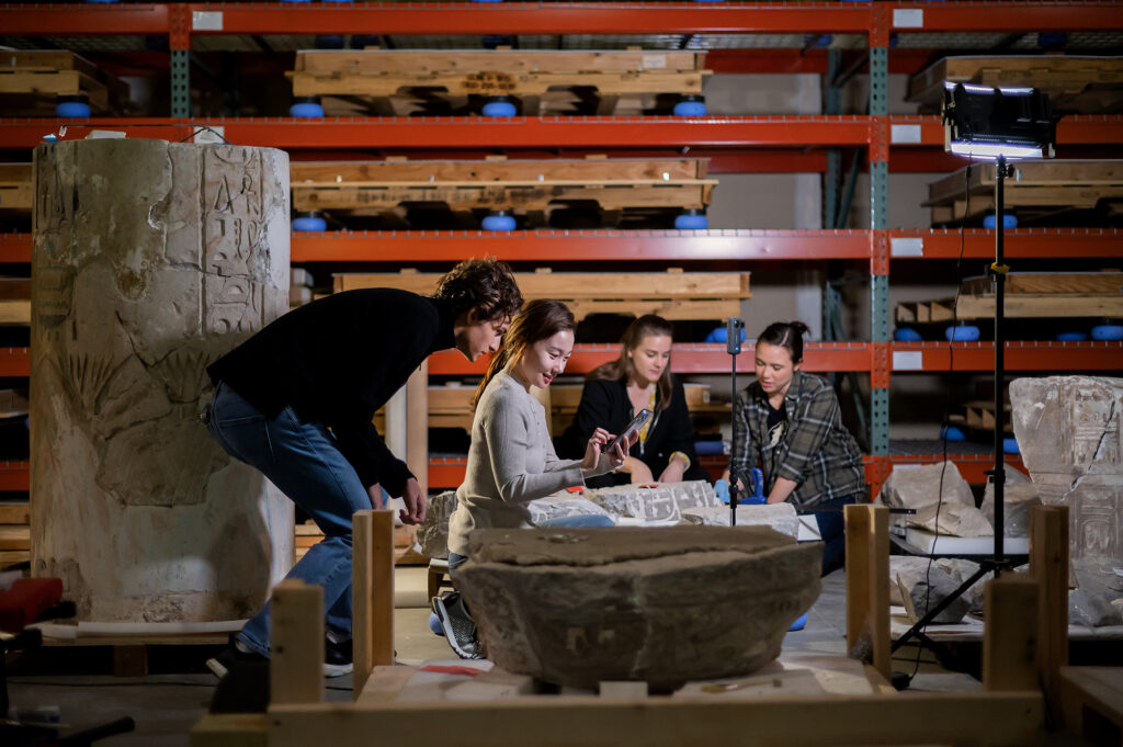 Students on the conservator team