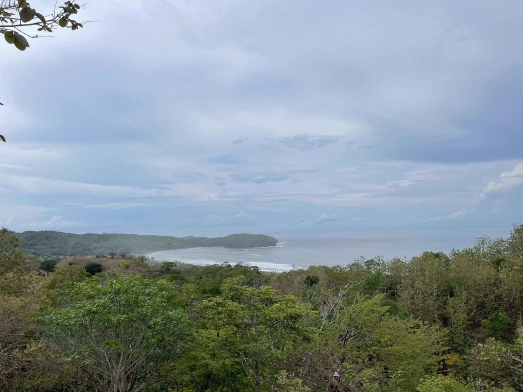 A panoramic view of the bay overlooking the Pacific ocean