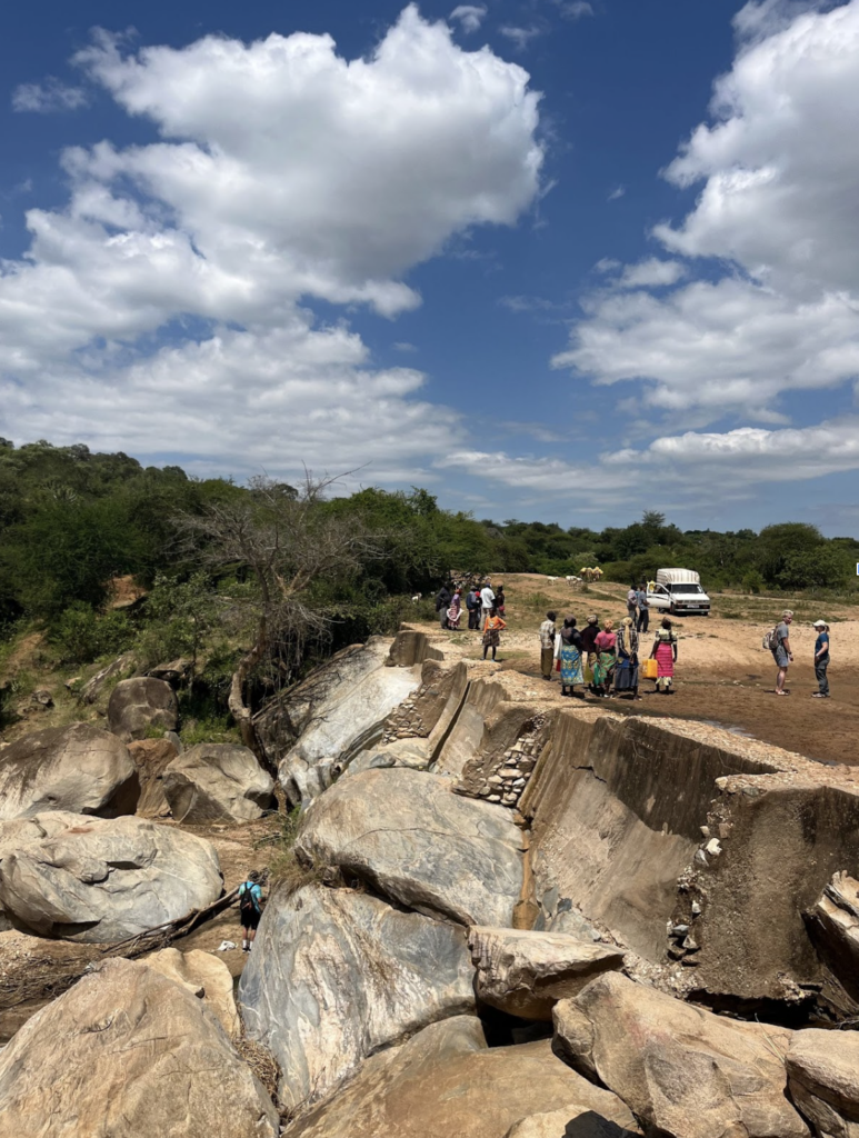 a sand dam in Kenya