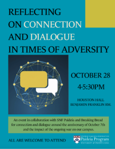 Flyer for Reflecting on Connection dialogue event