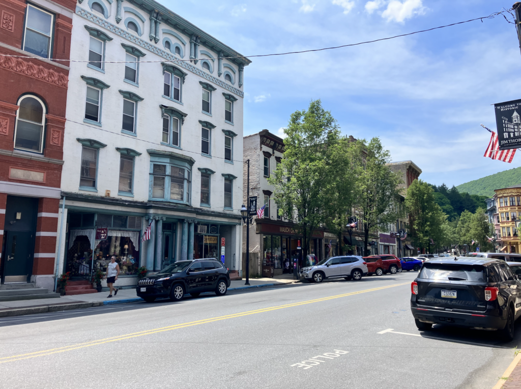 Photo of downtown Jim Thorpe, PA. 