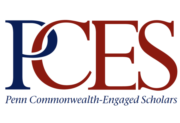 logo with letters of program acronym in blue and red