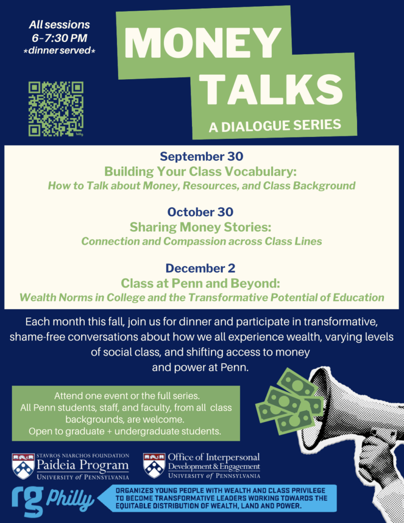 Event flyer for Money Talks